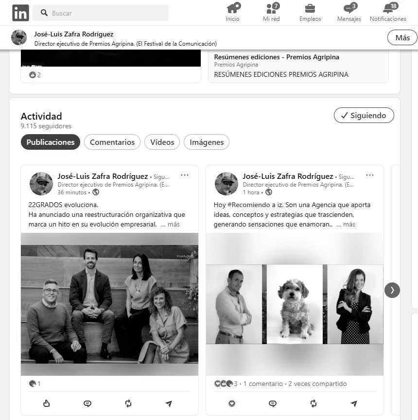 Agripina Linkedin iz agenci Recomendación2